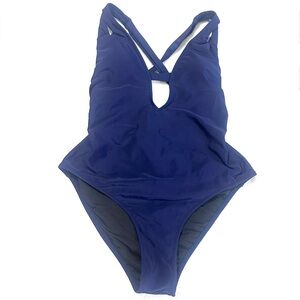 Cupshe Navy Blue One Piece Swimsuit